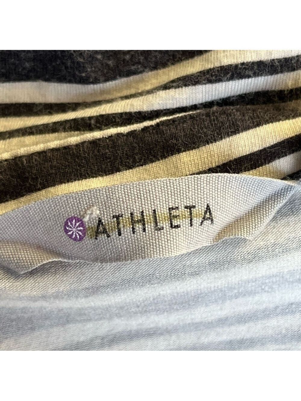 Athleta Black & White Striped Tulip Hem Sleeveless Dress Size Small Tall EUC - Picture 6 of 11
